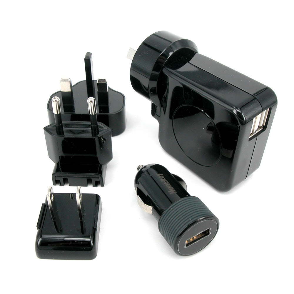 NNEDSZ Multi Plugs USB Wall Charger Adapter 4.2 A US UK EU AU Plugs with Car Charger (D204)-2