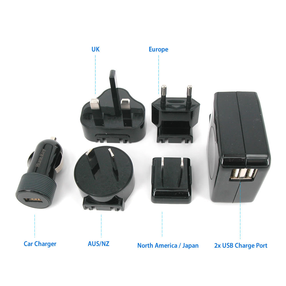 NNEDSZ Multi Plugs USB Wall Charger Adapter 4.2 A US UK EU AU Plugs with Car Charger (D204)-1