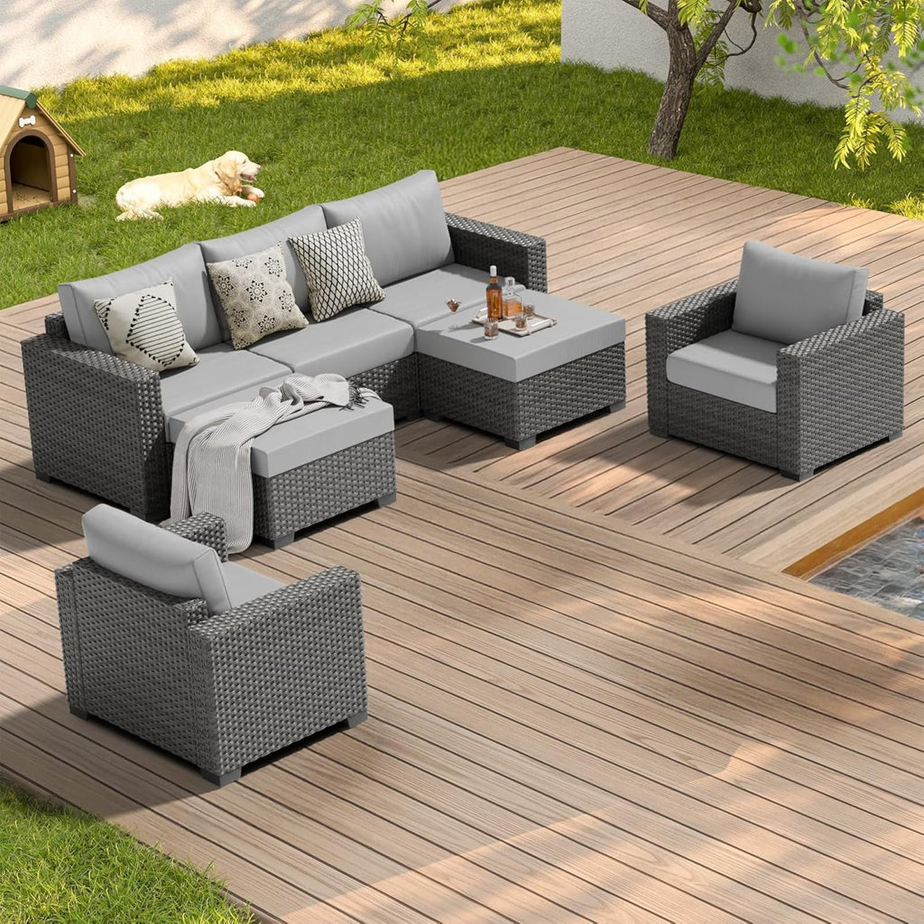 Comfortable Wicker Rattan Outdoor Patio Furniture Set-0