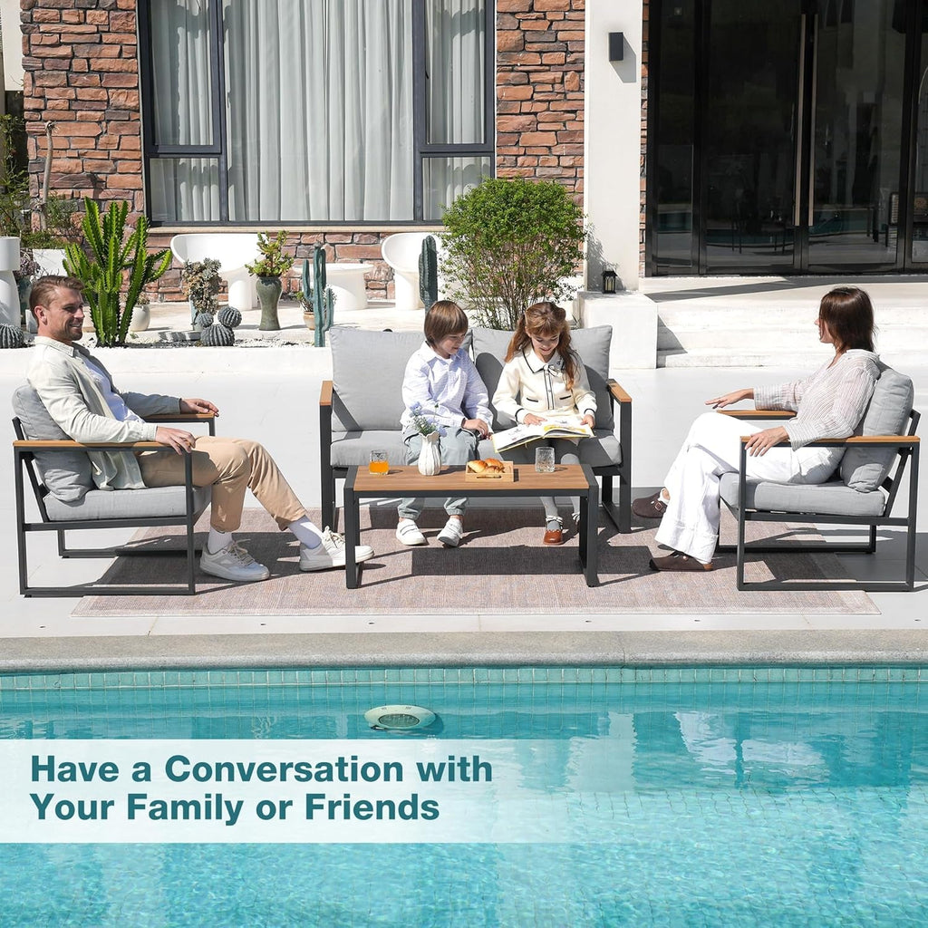 Durable Four Piece Outdoor Patio Furniture Set Upgrade-2