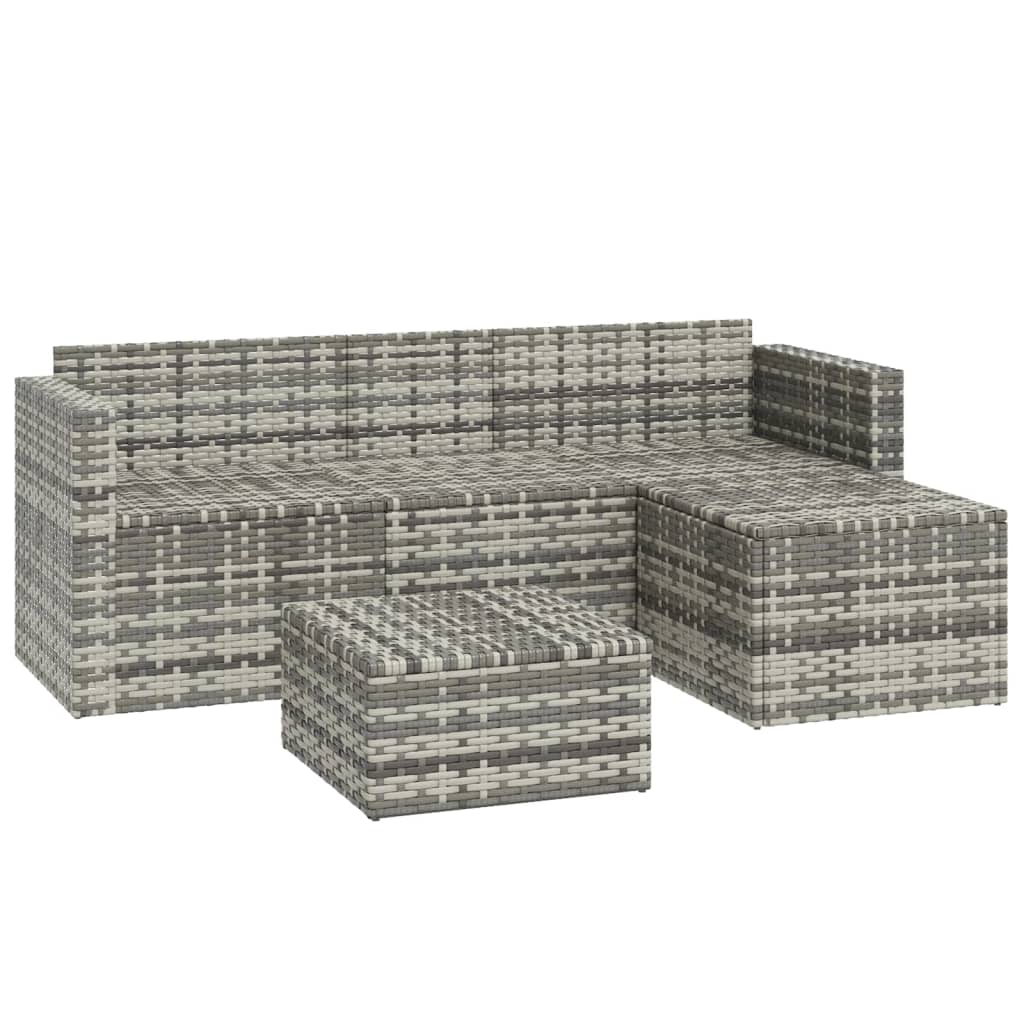 vidaXL Patio Furniture Set Patio Lounge Set Outdoor Furniture Poly Rattan-1