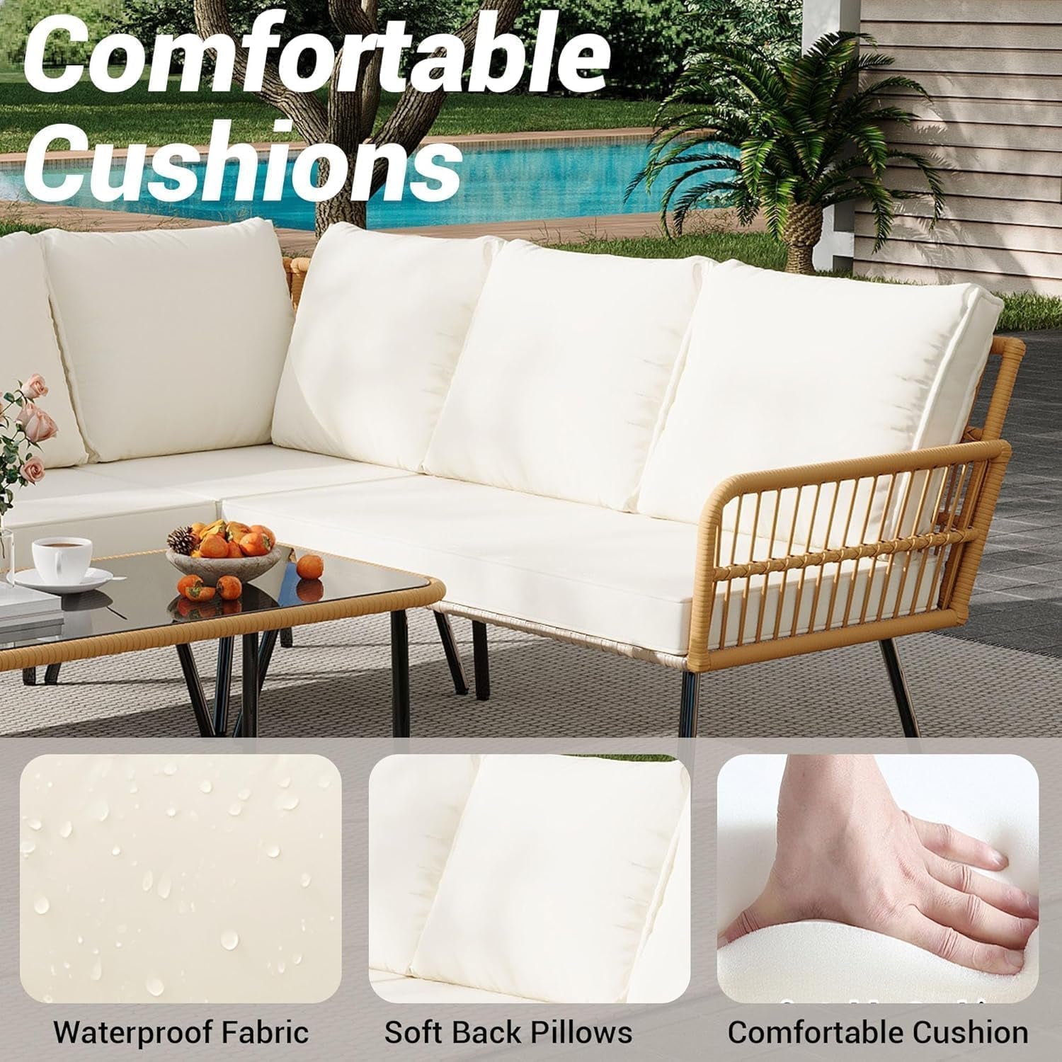 Comfortable Outdoor Sectional Patio Furniture Set for Relaxation-3
