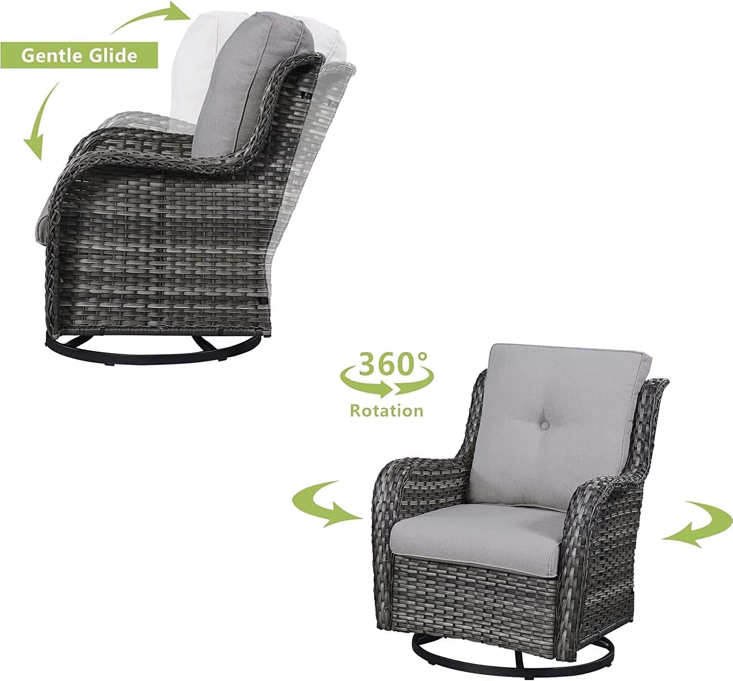Eight Piece Outdoor Patio Furniture Set with Cushions-1