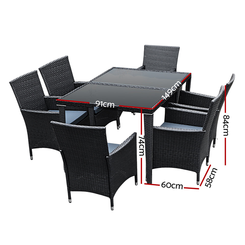 NNEDSZ Outdoor Furniture 7pcs Dining Set-1