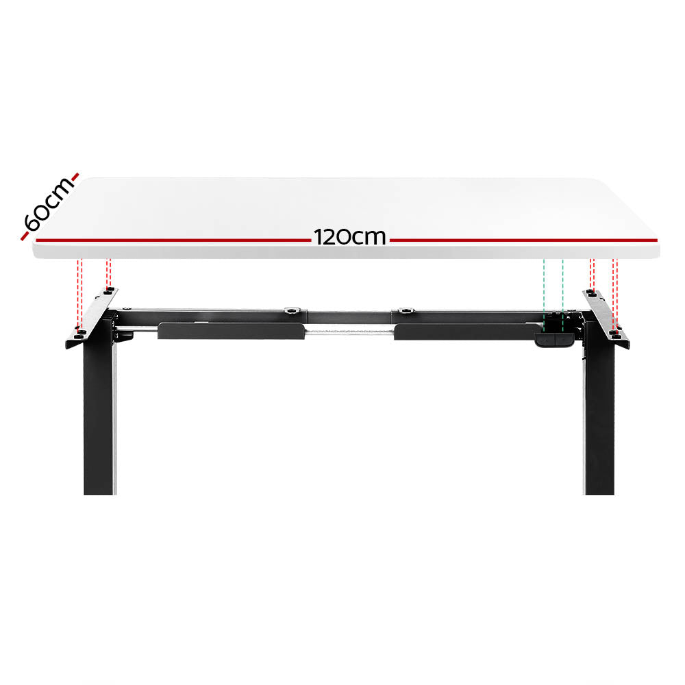 NNEDSZ Artiss Standing Desk Motorised White 120CM-2