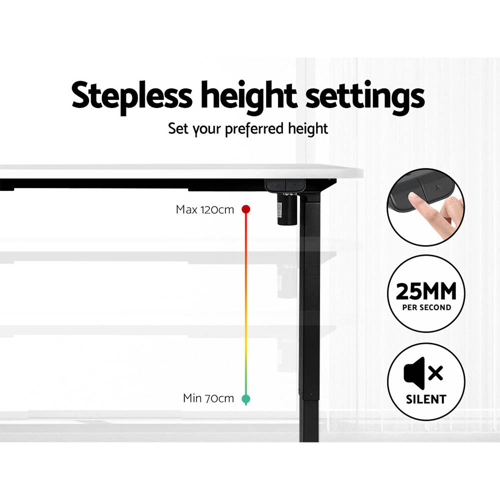 NNEDSZ Artiss Standing Desk Motorised White 120CM-3