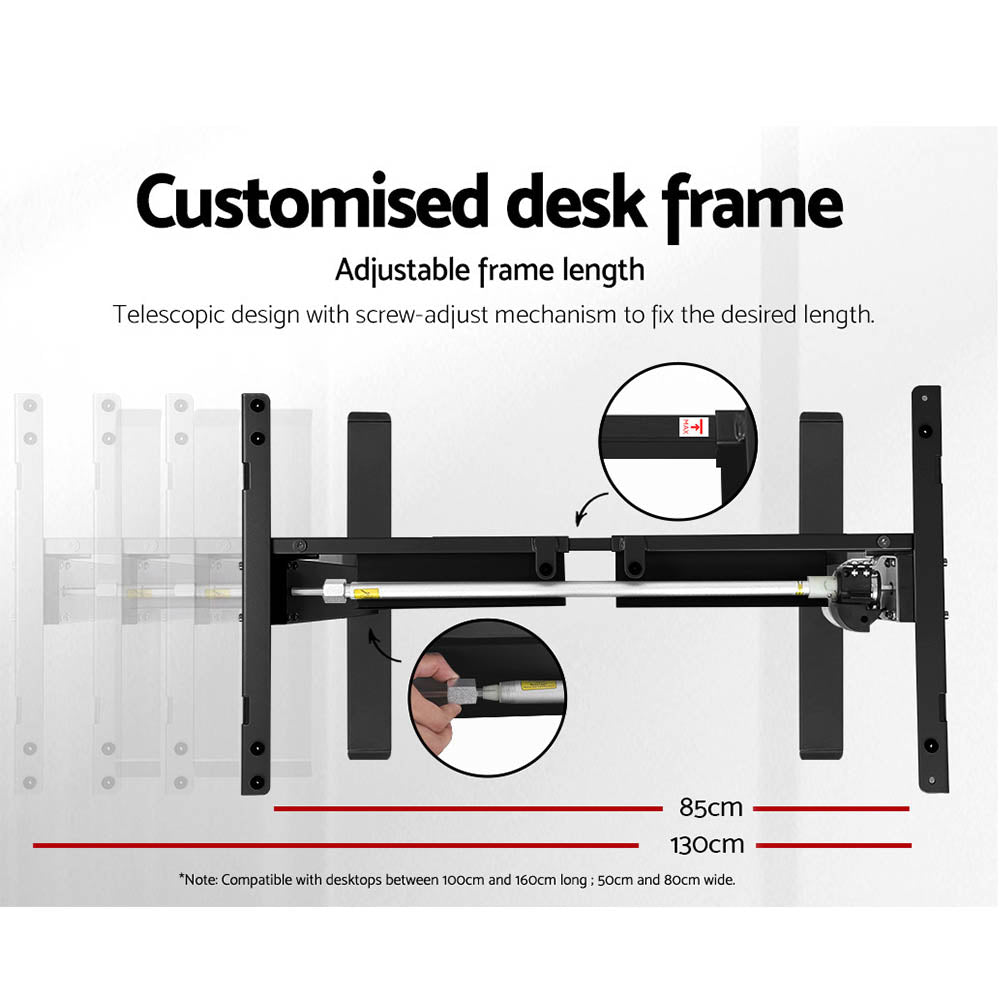NNEDSZ Artiss Standing Desk Motorised White 120CM-4