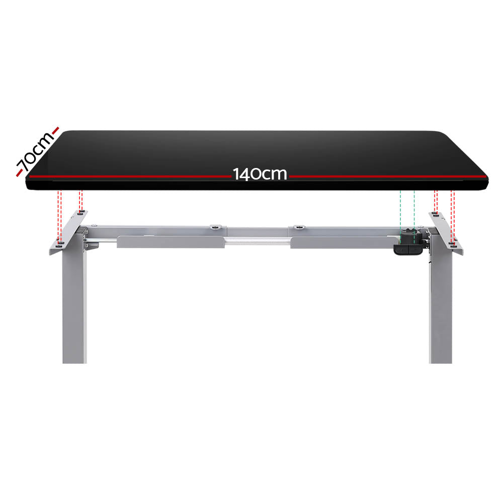 NNEDSZ Artiss Standing Desk Motorised 140CM Black-2