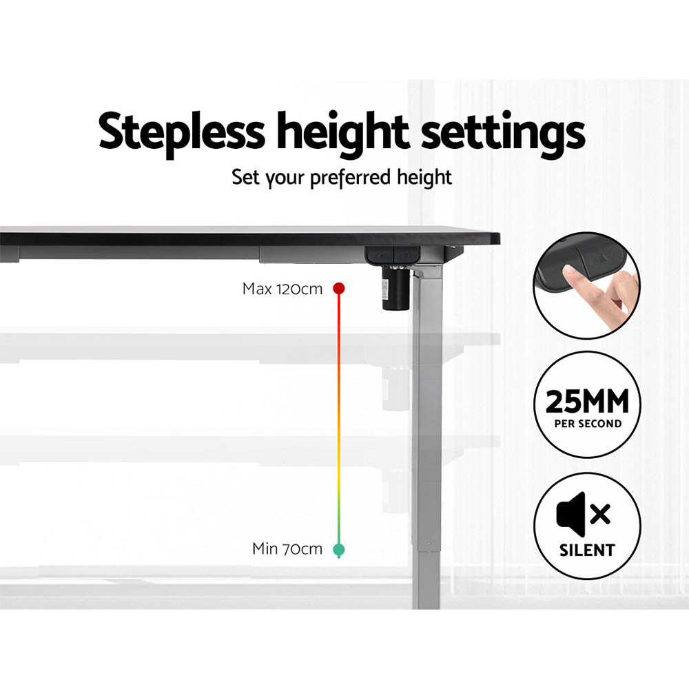 NNEDSZ Artiss Standing Desk Motorised 140CM Black-3