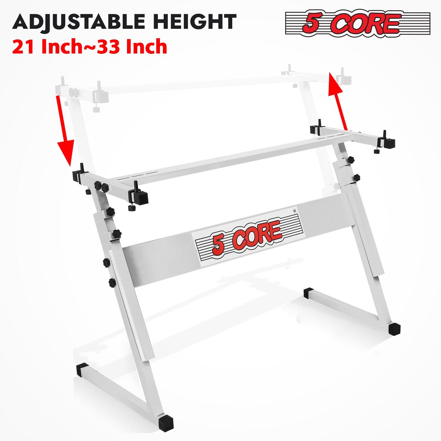 5 Core Keyboard Stand Z Style Height Adjustable Sturdy Piano Riser Lift Holder Stands-1