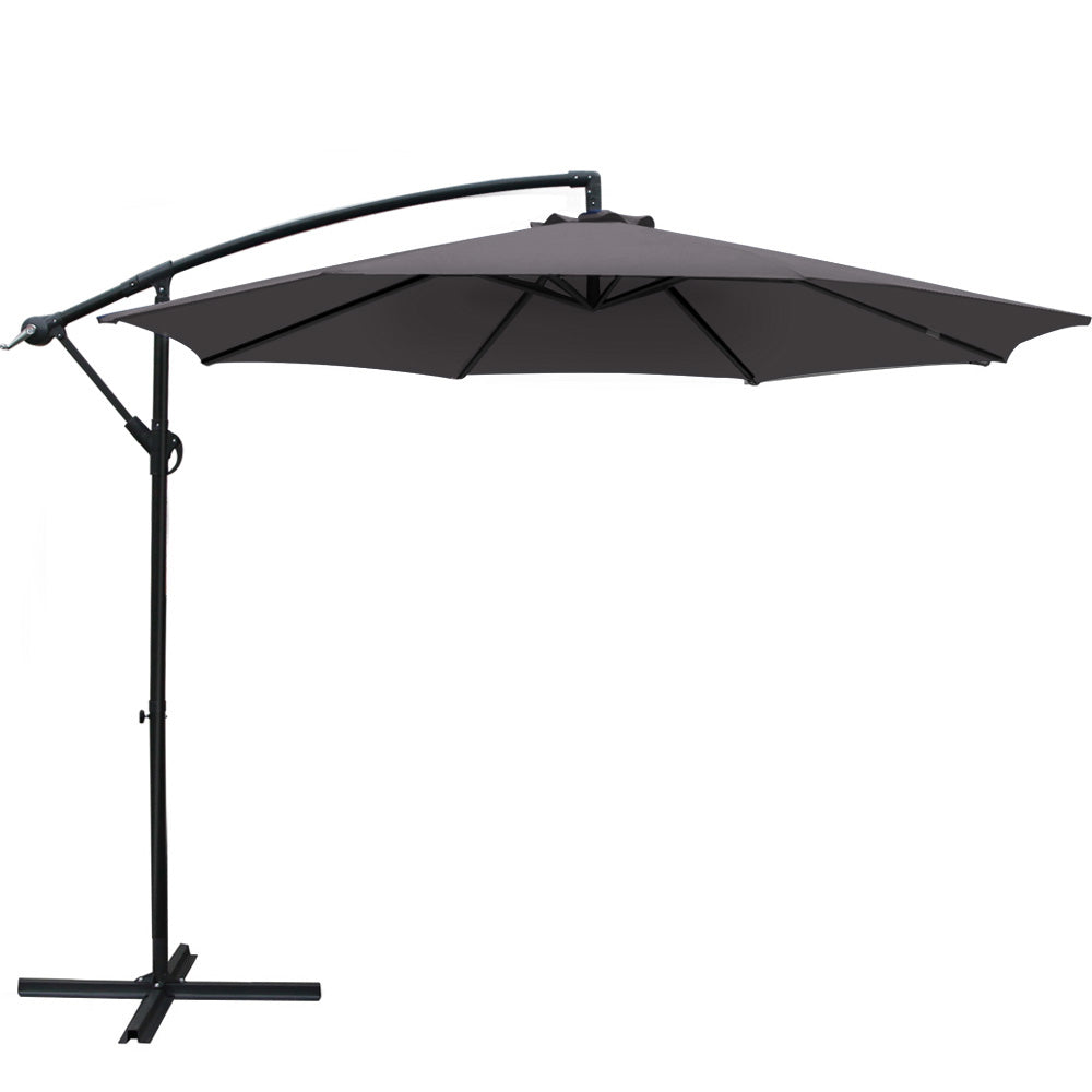 NNEDSZ 3M Outdoor Furniture Garden Umbrella Charcoal-0