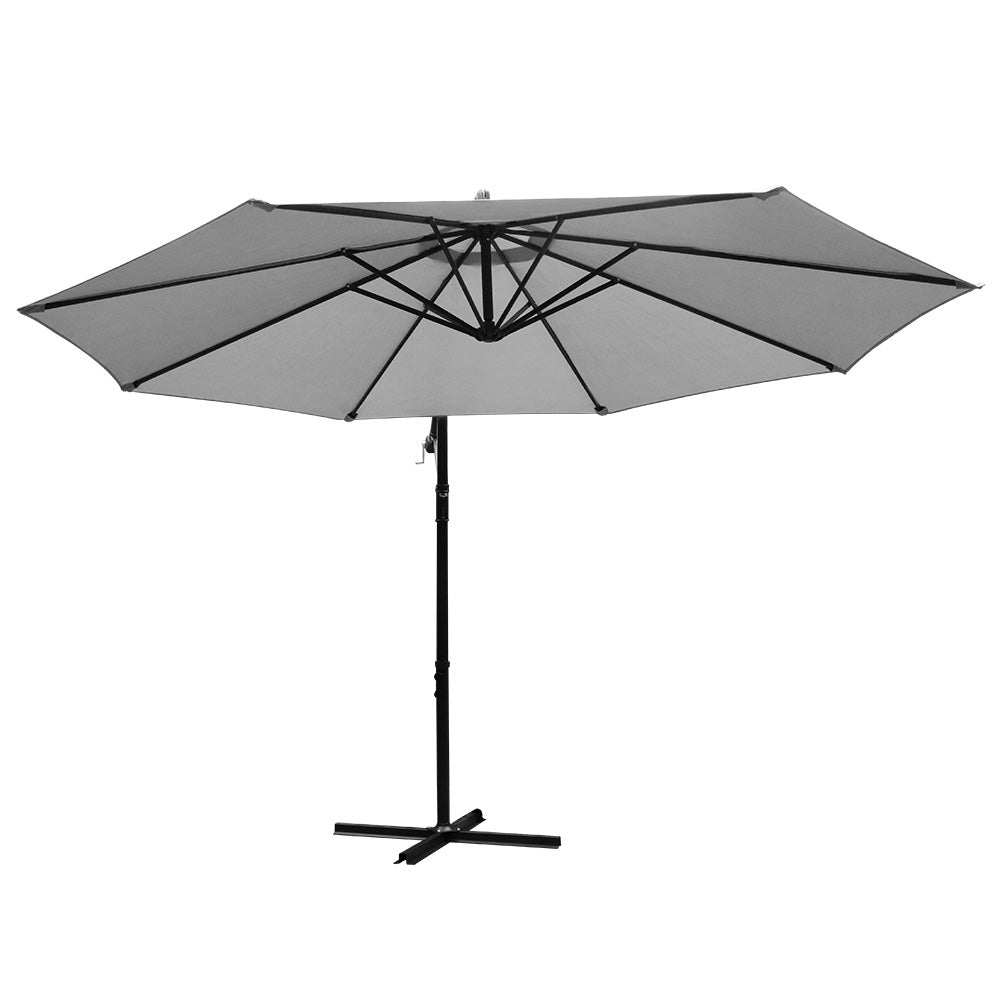 NNEDSZ 3M Outdoor Furniture Garden Umbrella Grey-2
