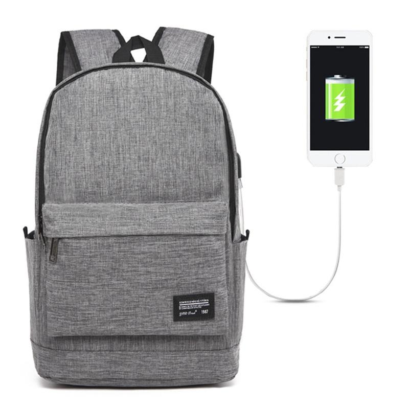 NNEDSZ Multi-function Laptop Backpack with Usb Port - Fits 15.6 Devices - Oxford Cloth - 45x31x16cm - Grey-0