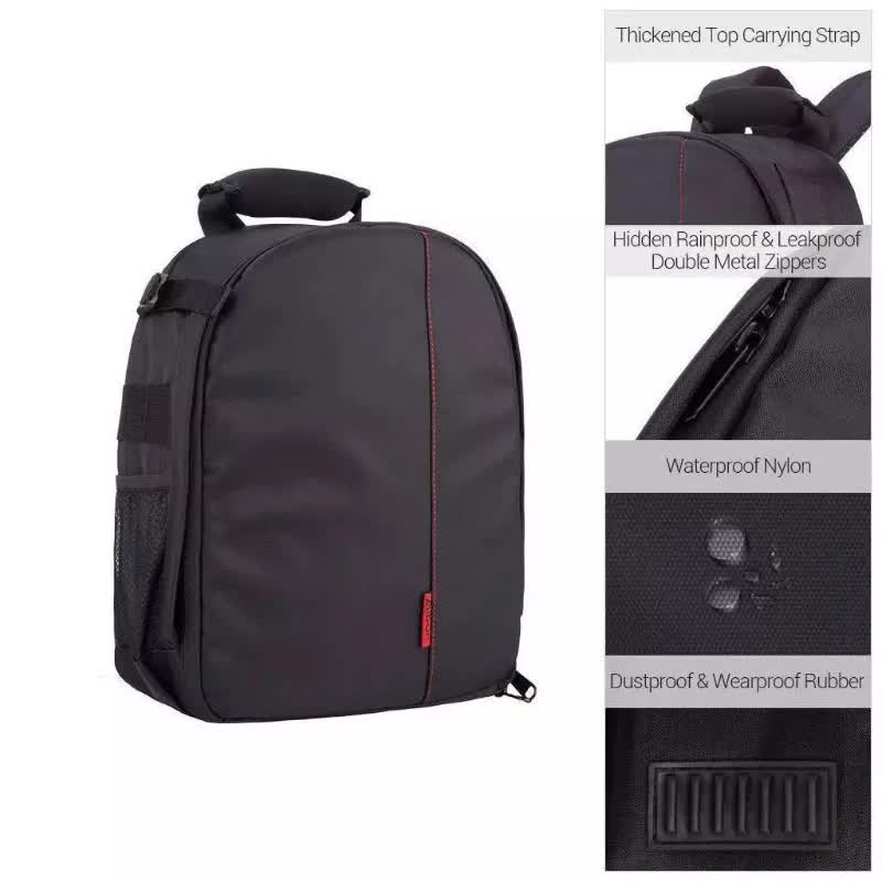 NNEDSZ Green Lining Water-Resistant DSLR Camera Backpack with Tripod Holder, Lightweight and Spacious Photography Bag for Outdoor Use(Camera and accessories are props, not included)-1