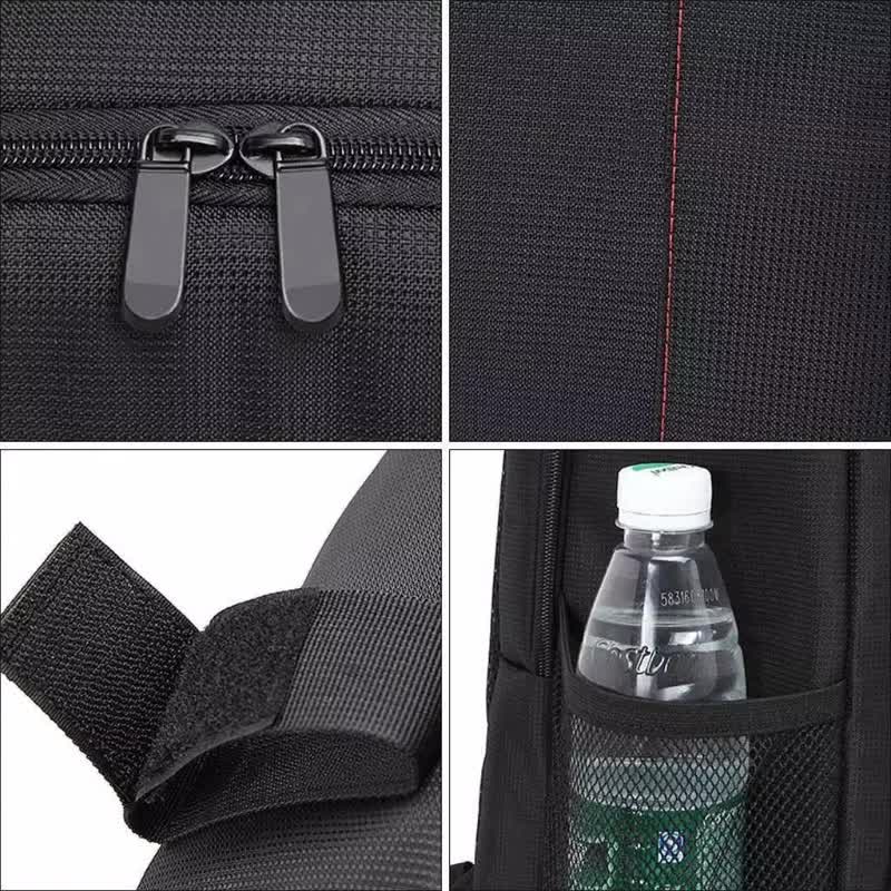 NNEDSZ Red Lining Water-Resistant DSLR Camera Backpack with Tripod Holder, Lightweight and Spacious Photography Bag for Outdoor Use(Camera and accessories are props, not included)-4