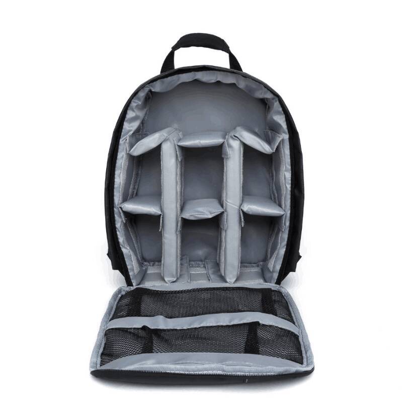 NNEDSZ Grey Lining Water-Resistant DSLR Camera Backpack with Tripod Holder, Lightweight and Spacious Photography Bag for Outdoor Use(Camera and accessories are props, not included)-0