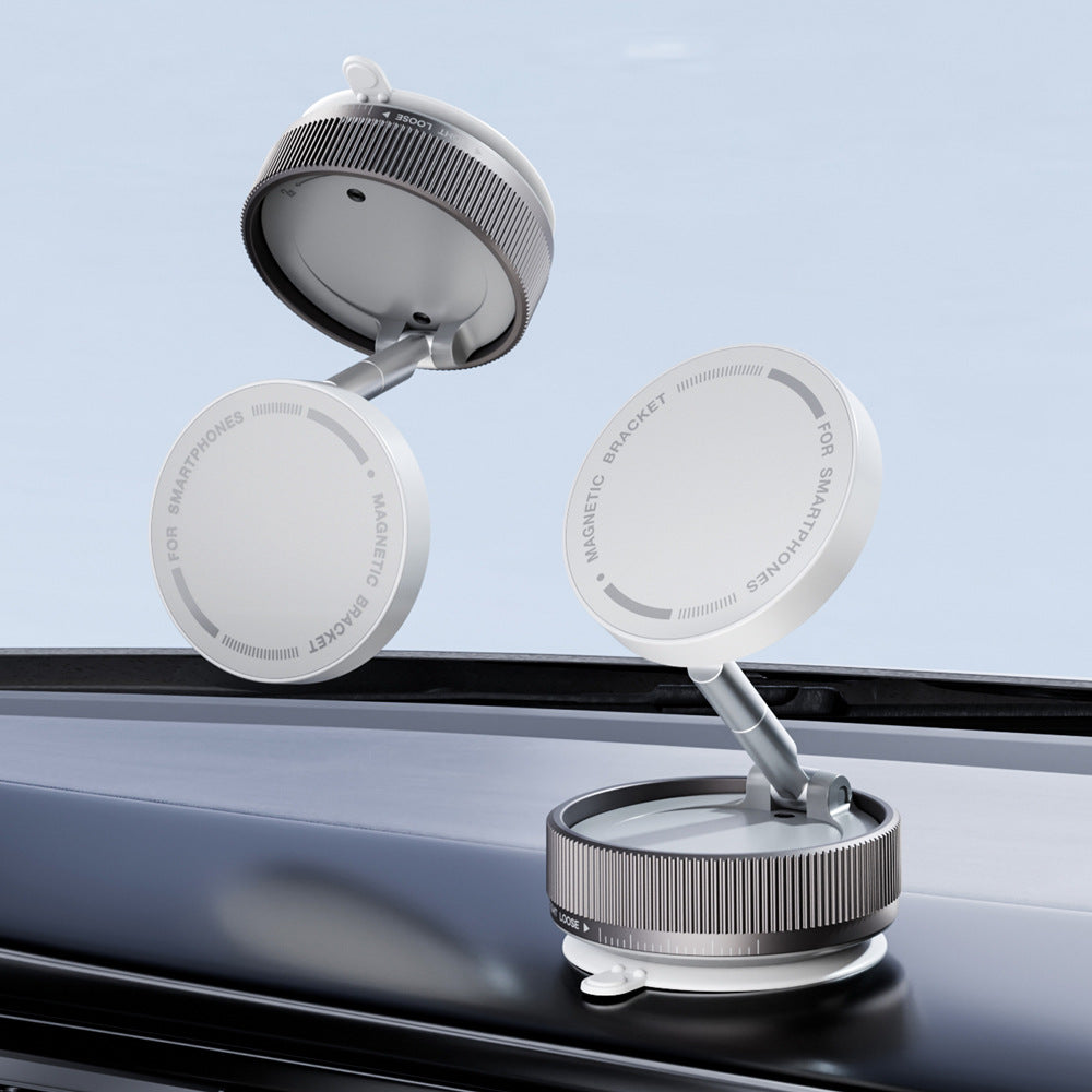 NNEDSZ White Magnetic Car Phone Mount - 66x66x34mm with Adjustable Bracket for Easy Smartphone Access-0