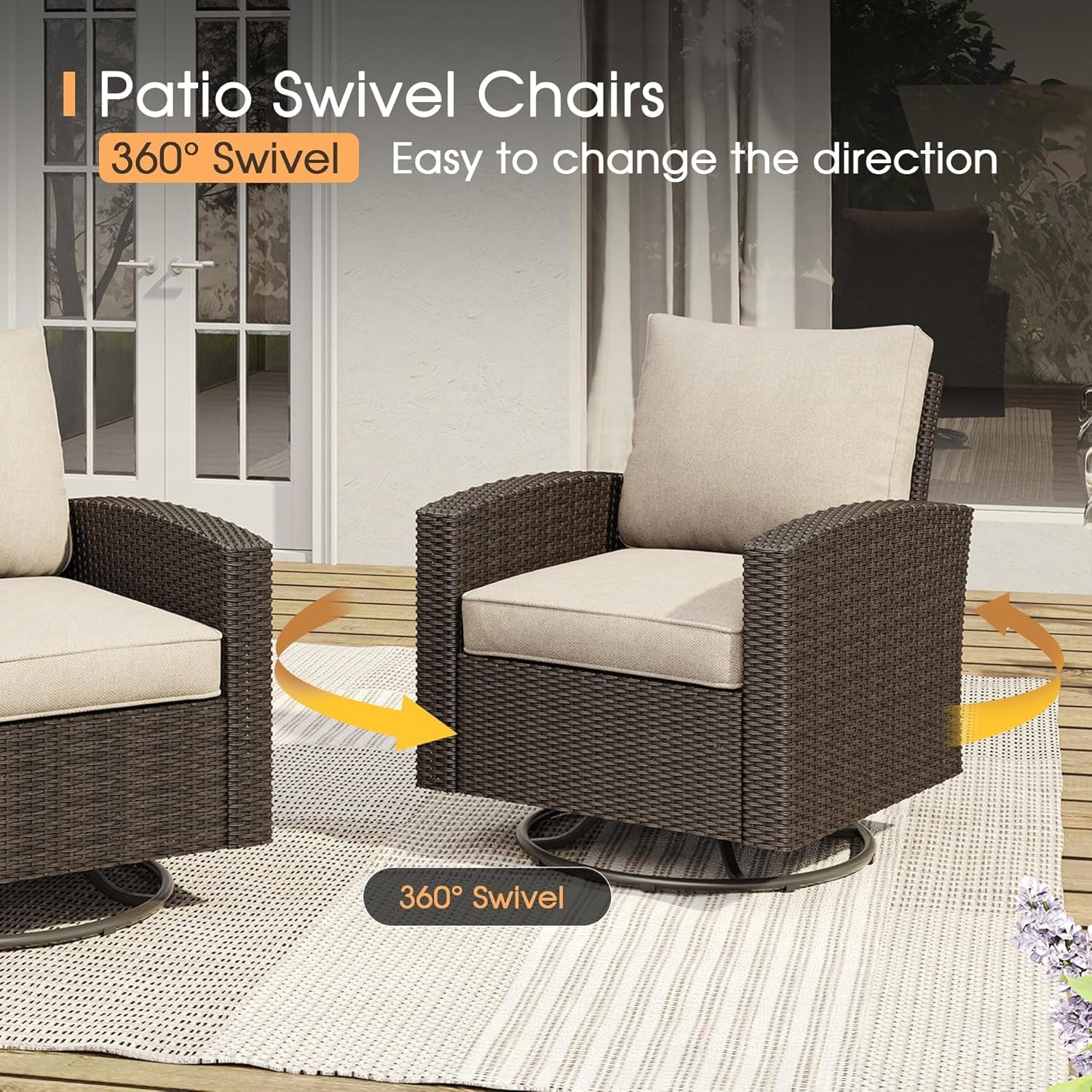 Eight Piece Outdoor Patio Furniture Set with Firepit-2