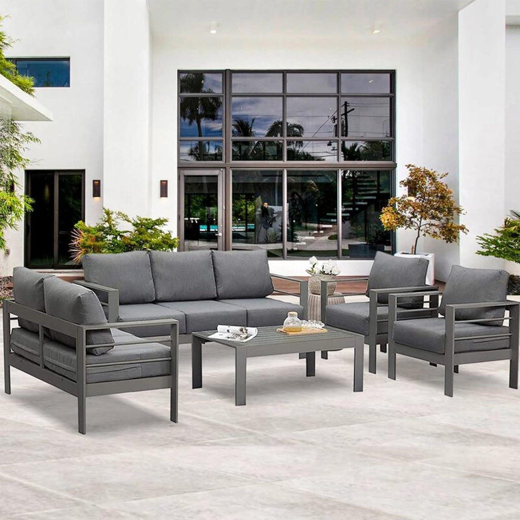 Modern Aluminum Outdoor Patio Furniture Set with Cushions-1