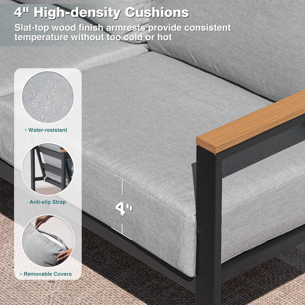 Durable Four Piece Outdoor Patio Furniture Set Upgrade-3