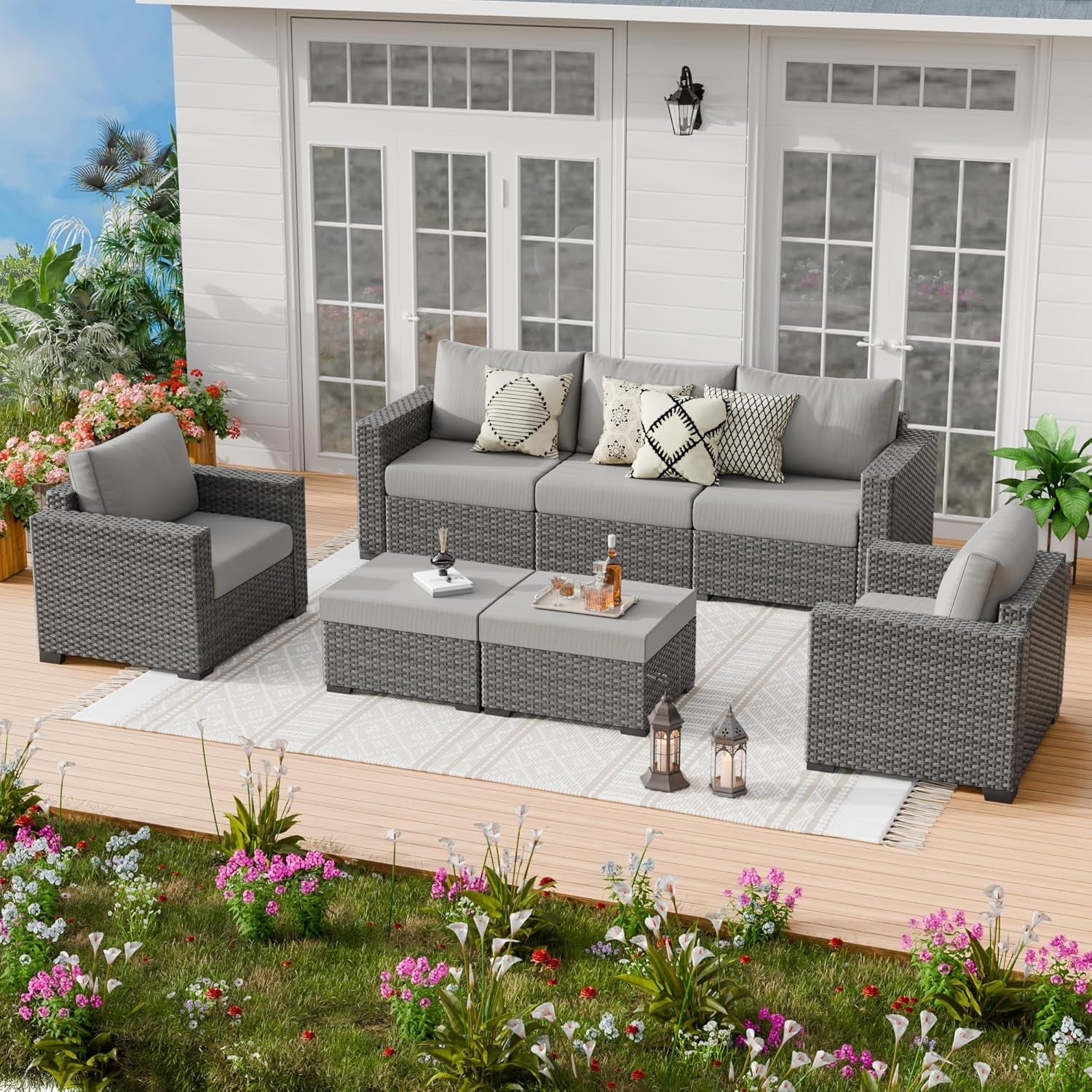 Comfortable Wicker Rattan Outdoor Patio Furniture Set-1