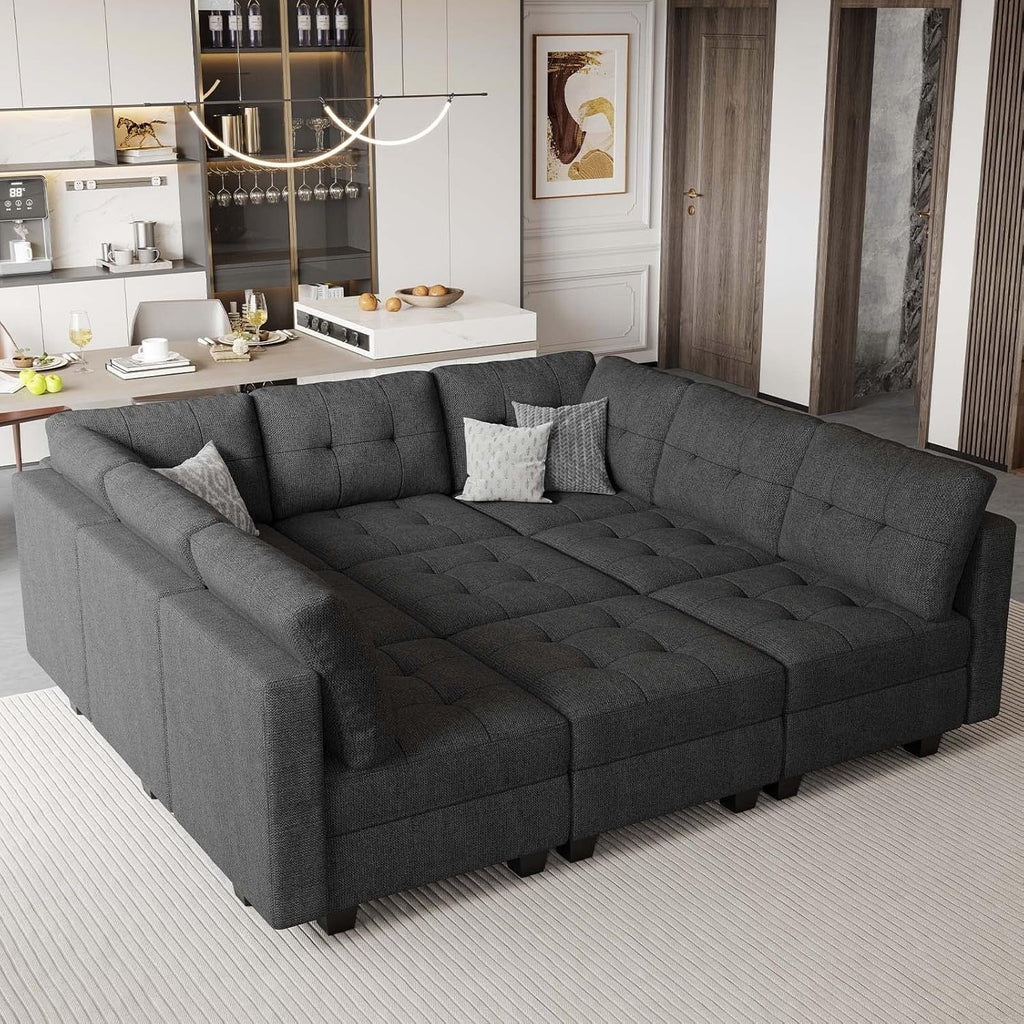 Comfortable Modular Sleeper Sofa Couch with Storage Solution-2