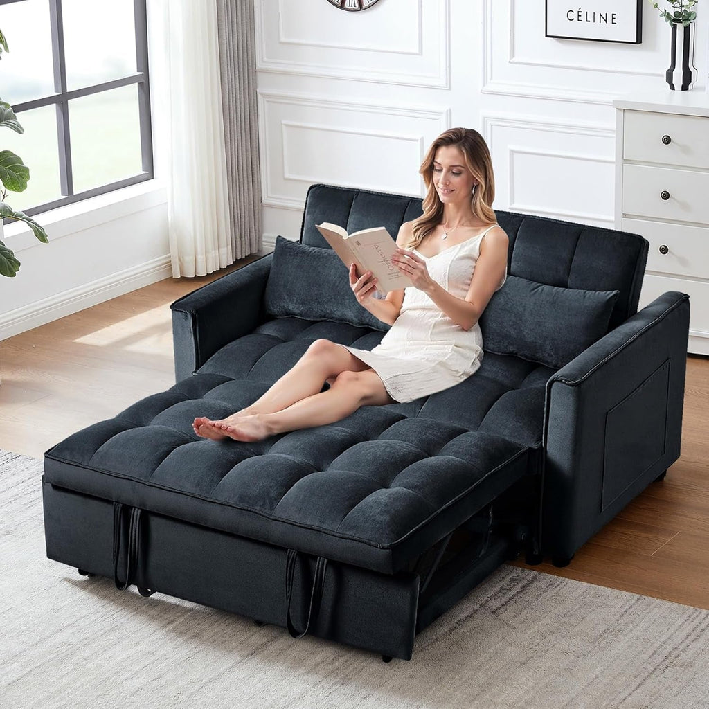 Convertible 3 in 1 Couch Bed with Adjustable Backrest-0