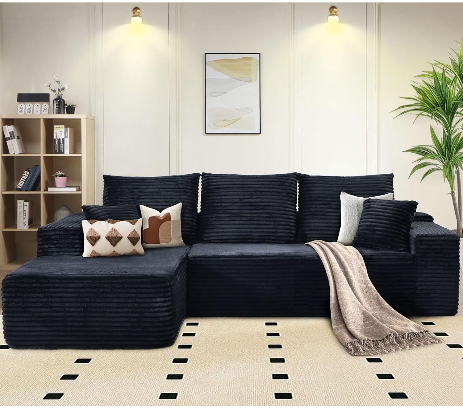 Modern L-Shape Cloud Sectional Couch for Living Room-0